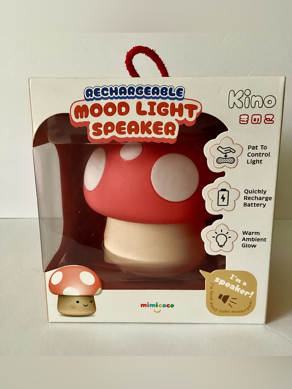 MIMICOCO RECHARGEABLE MOOD LIGHT SPEAKER MUSHROOM